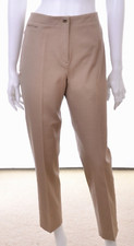 Lauren Ralph Lauren Petites Tan Stretch Flat Front Zip Up Pants Size 8P
