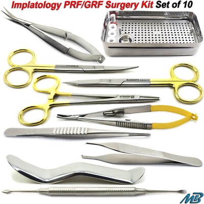 Dental PRF GRF System Box Platelet Rich Fibrin Implant Surgery Kit Castroviejo