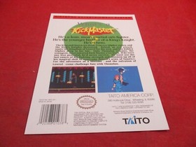 Kick Master Nintendo NES Store Promo Display Card ONLY