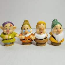 Fisher Price Little People Snow White's Dwarfs Figures Toy Lot 4 Dopey Doc
