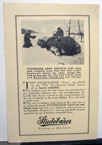 1908 Studebaker Sales Folder Army Dispatch Car Luxury Town Cars Electrics Orig