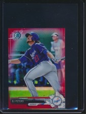 2017 Bowman Chrome Mini Red Refractor #BCP208 DJ Peters Dodgers 06/10