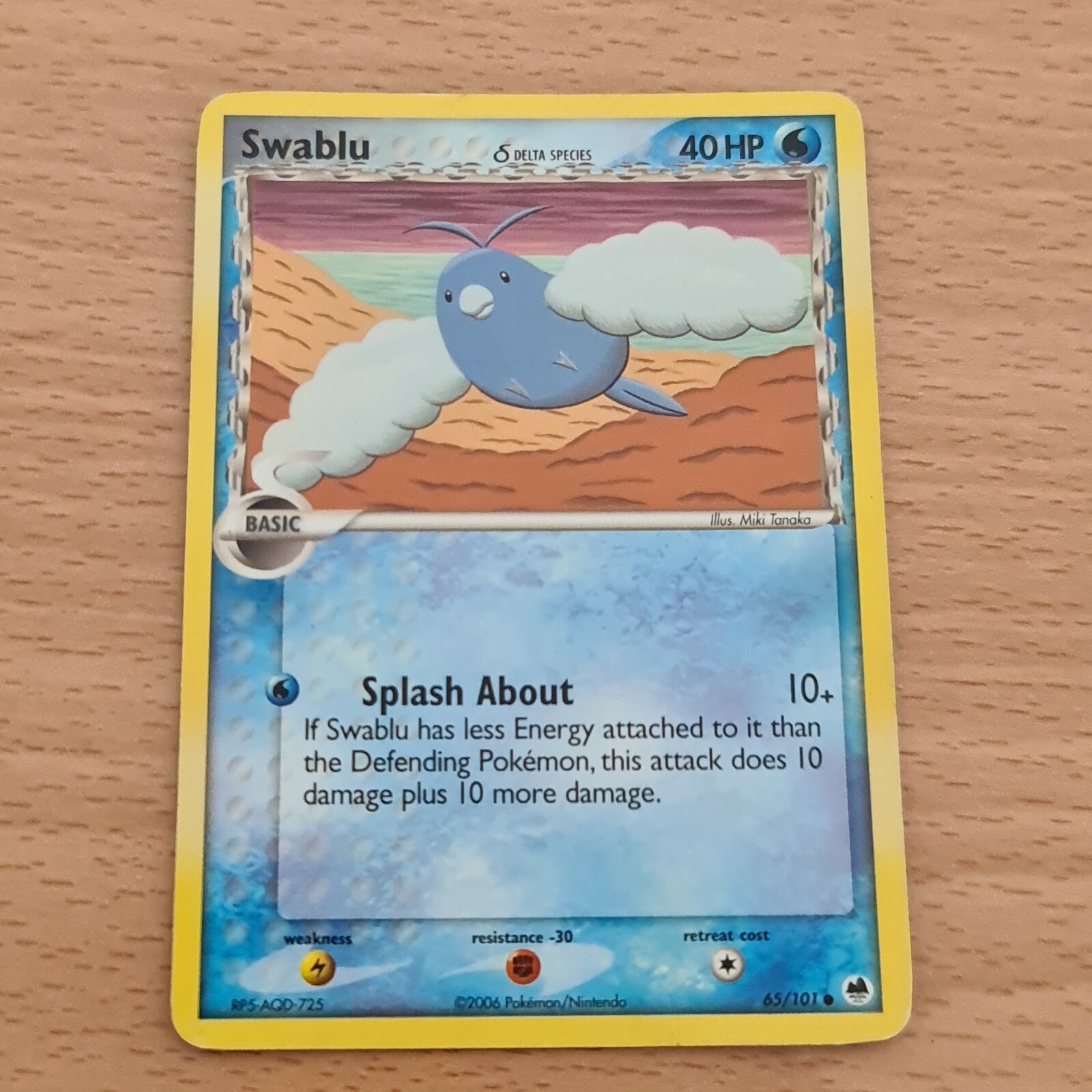 Swablu δ Delta Species (DF 65)●EX Dragon Frontiers●2006●Pokemon●LP/NM●098