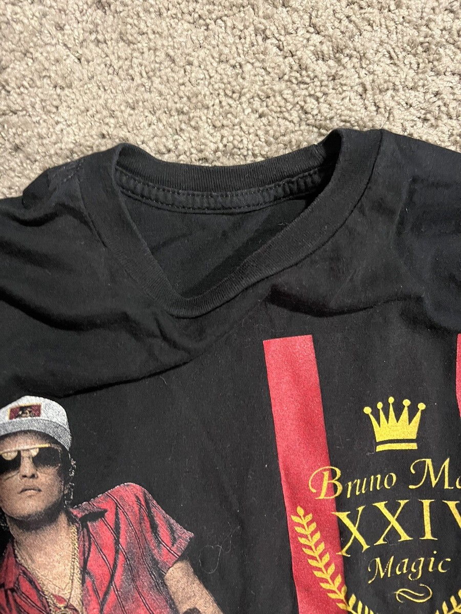 新品 BRUNO MARS 24K MAGIC L スゥエットシャツ トレーナー Bruno Mars 24K Magic World Tour Black T-Shirt Size Men Small