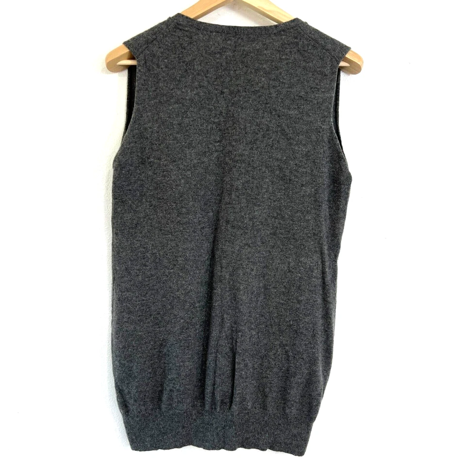 Adrienne Vittadini Studio Women's Wool & Cashmere Vest Button Up Pockets Gray XL - Image 2 of 4