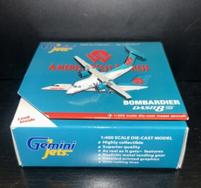GeminiJets 1:400 America West Express Bombardier Dash 8-200 N989HA GJAWE921