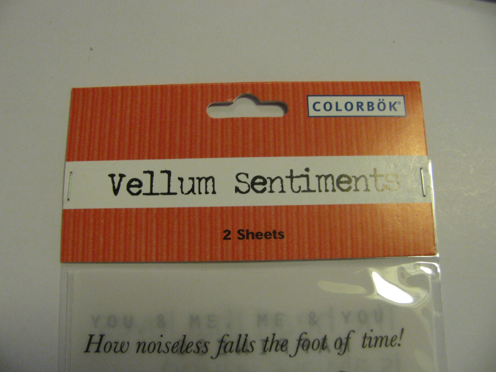 Colorbok Vellum Sentiments 2 Different Sheets 8.5" X 11" NIP eBay