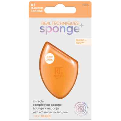 2x Real Techniques Miracle Complexion Sponge Plus + - NEW BOXED Antimicrobial