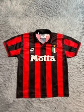 AC Milan Football Shirt 1993/94 Soccer Jersey Lotto Size Youth XXL Maglia Italia