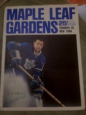 1964 1965 FRANK MAHOVLICH NHL HOCKEY AUTOGRAPH PROGRAM TORONTO MAPLE LEAFS MLG 