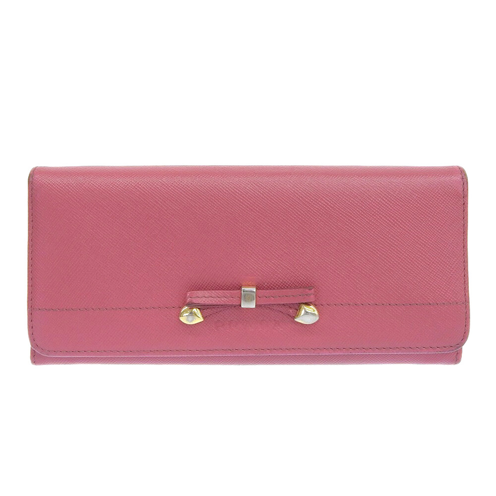 PRADA 1M1132 ribbon purse Peonia pink Safiano Women | eBay