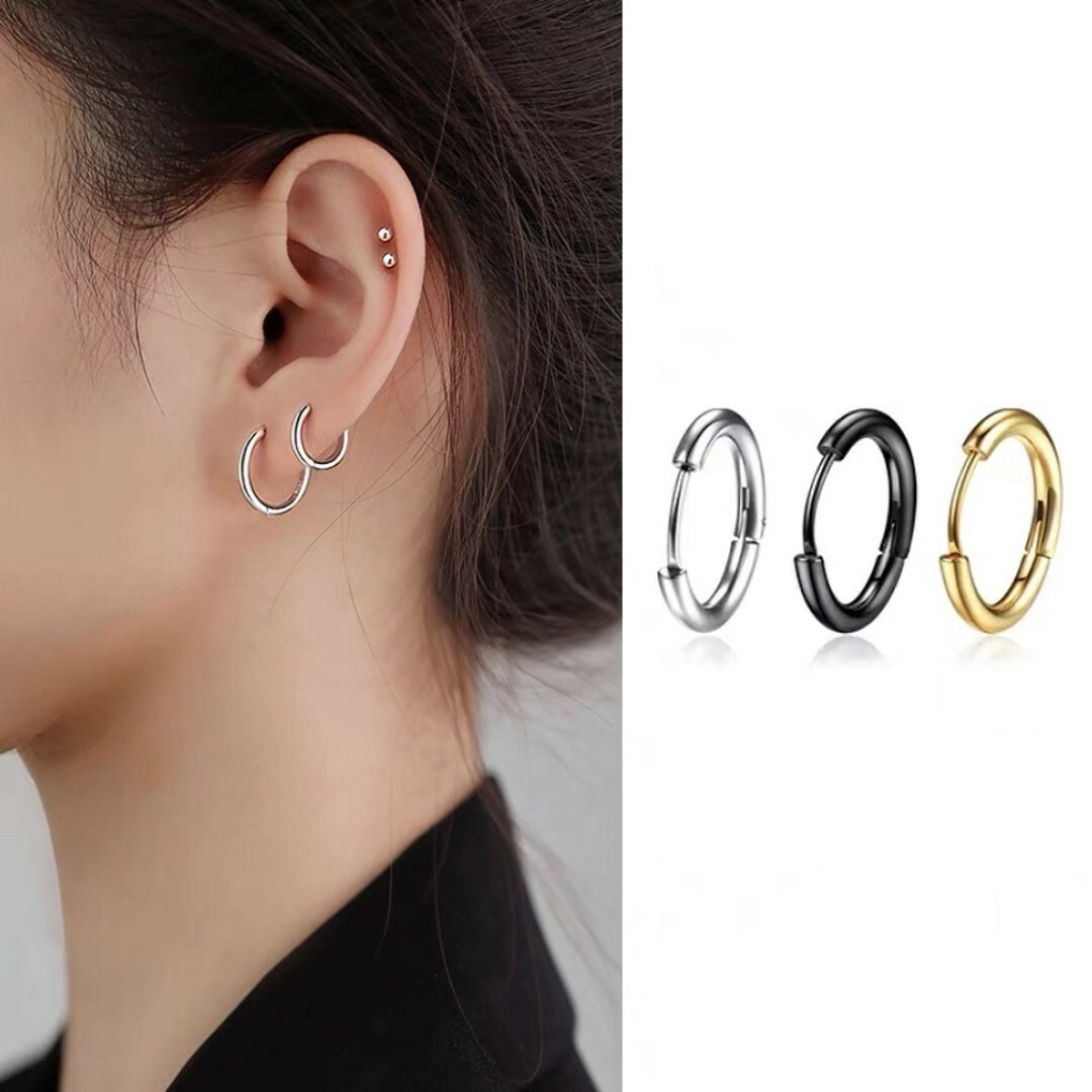 Stainless Steel Silver Huggie Hoop Earrings With Skull Dangle