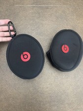 Beats By Dr. Dre Solo/ Studio Headphone Soft Carrying Case Black  W/ Hook 2 Pcs
