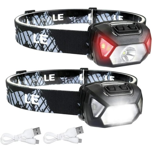 Lepro 2-Pack Headlamps Rechargeable 2000Lux Super Bright