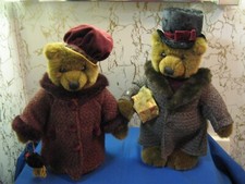 Russ Berrie Plush Bears from the Past: Oliver and Olivia Excellent Clean Cond.