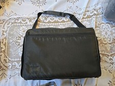 BMI 72 Cassette Case Holder Black Nylon Tote w/ Strap Two Sided