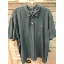 Tommy Bahama Shirt Mens XL Blue Island Zone Polo Pima Cotton Coastal Beach