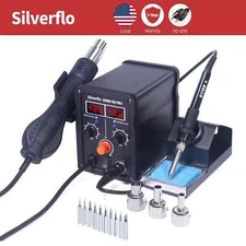 780W 8586D-III Soldering Iron Hot Air Rework Station Kit Desoldering Tool Set