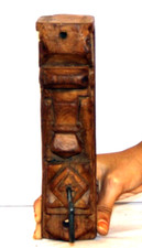 Antique Wooden Wall Hanging Hooks Hanger Original Old Hand Carved