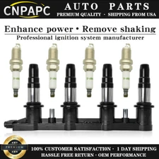 Ignition Coil Pack & 4PCS Iridium Spark Plug For Chevrolet Cruze Sonic 1.8 UF620