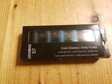 Rembrandt Soft Pastel Half-Stick - Cool Greens (Set of 5) Made In Netherlands 