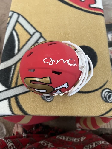 Joe Montana Signed San Francisco 49ers AMP Riddell Speed Mini Helmet - Jsa