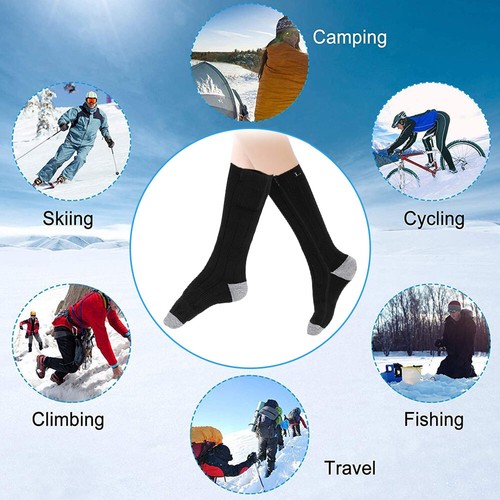 Winter Heated Socks Electric USB Rechargeable Battery Foot Warm Skiing Hunting# - Picture 7 of 19