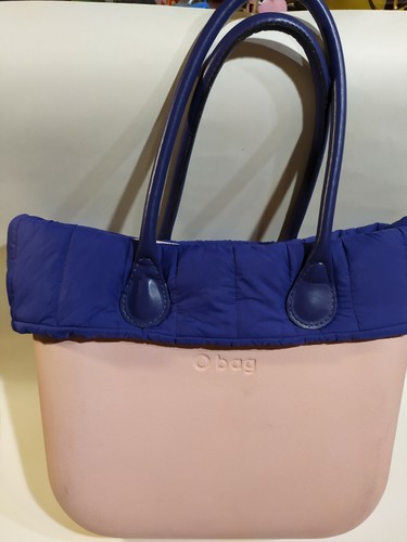 BORSA GRANDE O'BAG FULL SPOT ROSA PRIMA SERIE MANICI IN PELLE E CORDA TRE  BORDI | eBay