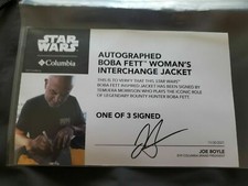 #ultra Rare# One Of 3 Star Wars Boba Fett Temuera Signed Columbia Women Jacket.
