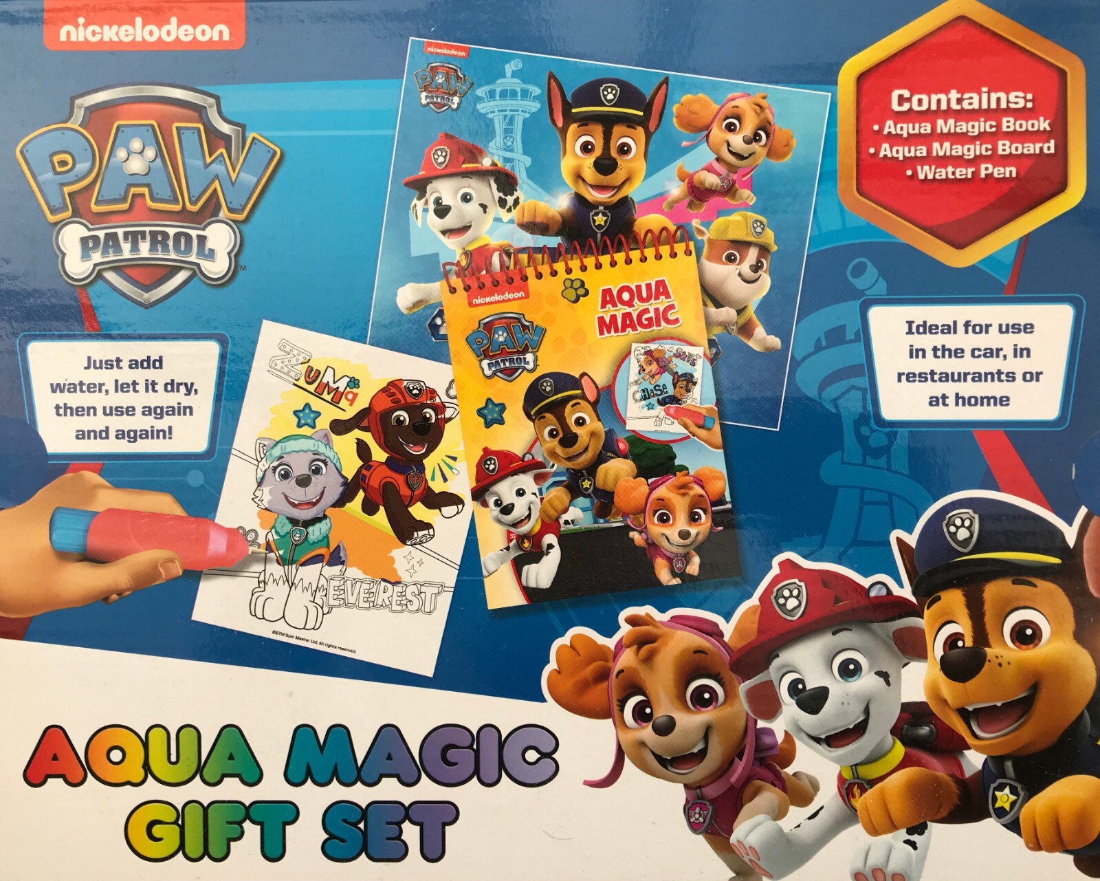 Paw Patrol Aqua Magic Gift Set - Paw Patrol Magic Paint Activity Book Set - NEW