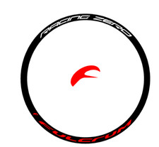 adesivi cerchio  bici - 8 Fulcrum Racing  Zero - H 1,5  raggio cerchio 61 cm