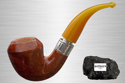 Rattray's Pfeife Monarch Terracotta 15 Pipe rotbraun Bent Rhodesian 9mm Filter