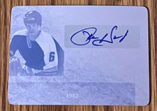 PHIL HOUSLEY 2015 Leaf Ultimate Hockey Auto Plate BUFFALO SABRES (#1/1)