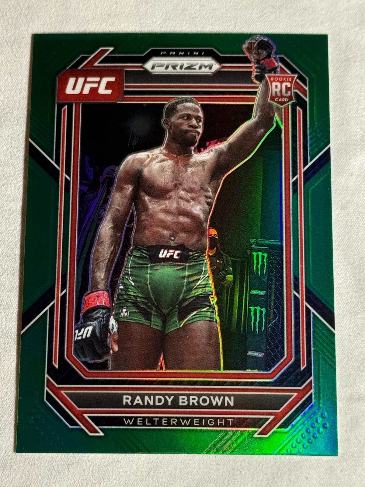 2023 Panini Prizm UFC Green Randy Brown Rookie RC #106