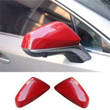 For Lexus RX350 450H 2016-2022 Red Carbon Fiber Side Rearview Mirror Caps Cover