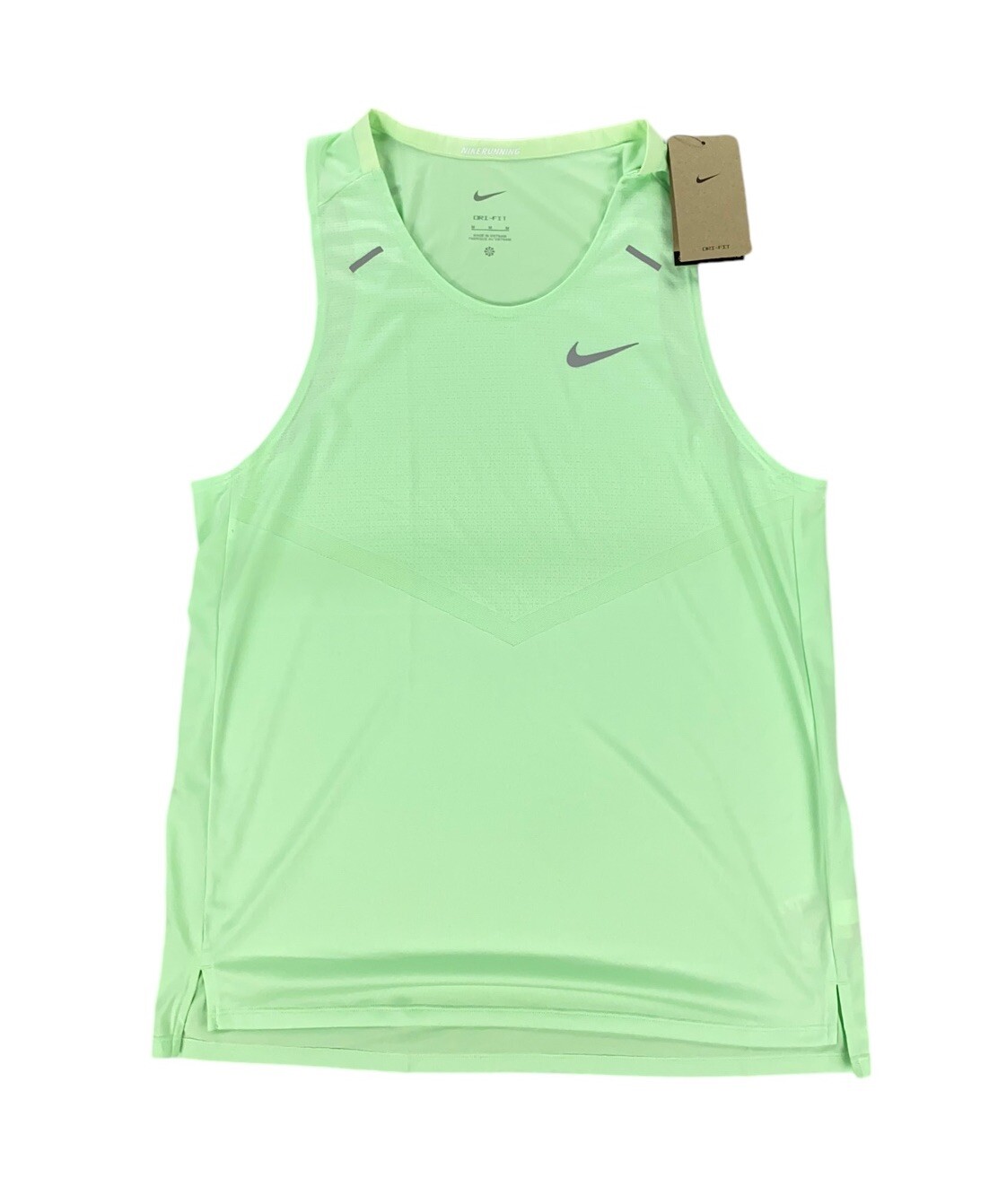 Мужская майка для бега Nike Dri-Fit Rise 365 с коротким рукавом Sz M Зеленый CZ9179-376