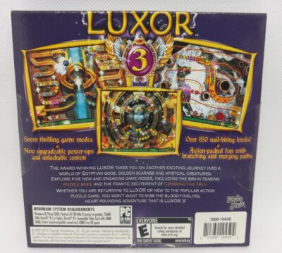 Luxor 3 PC Game 150 Levels * Windows 2000 / XP / Vista * Brand New