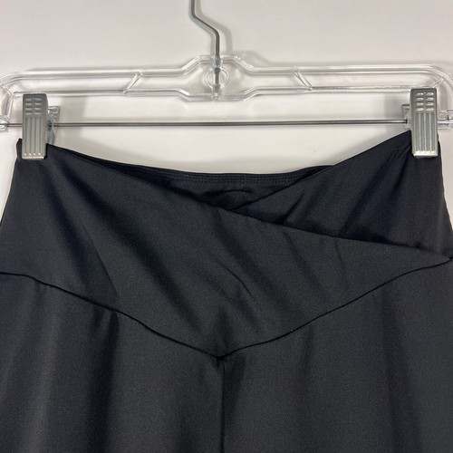 Shein Cropped Leggings Women's Medium Pull On Lightweight Black Crop Stretch