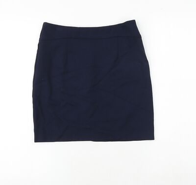 John Lewis Damen blau Polyestermischung A-Linie Rock Größe 8