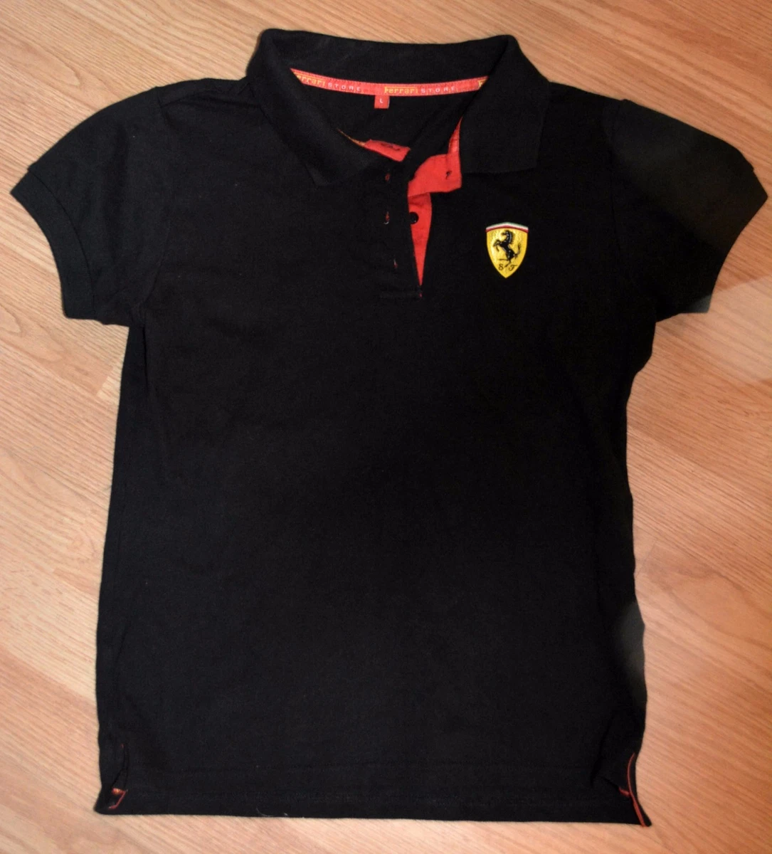 Ferrari black polo shirt cheap