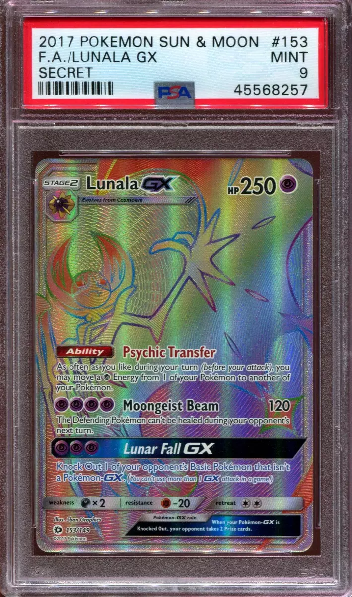 Mavin  Lunala GX 141/149 Full Art Ultra Rare Sun & Moon Base Set