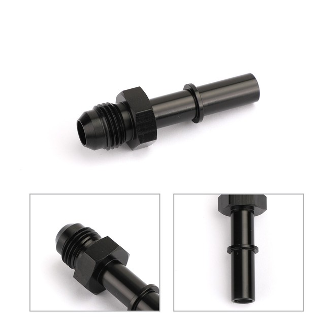 6AN Fuel Adapter EFI Fitting to 3/8" Quick Connect LS Male Fuel Rail