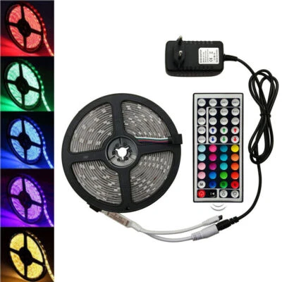 1-5M LED Stripe RGB Leiste Streifen 5050 SMD Band Wasserdicht Lichterkette 12V - Bild 1 von 4