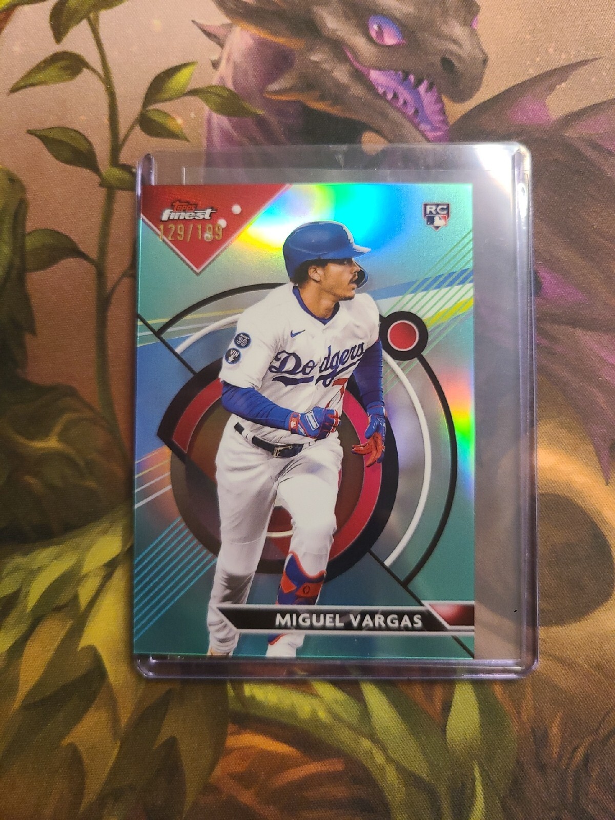 2023 Topps Finest, Miguel Vargas RC Aqua Refractor #129/199, Dodgers