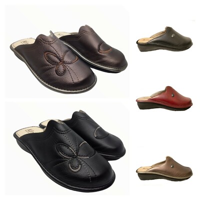 Pantofole donna invernali chiuse calde comode simil pelle ciabatte