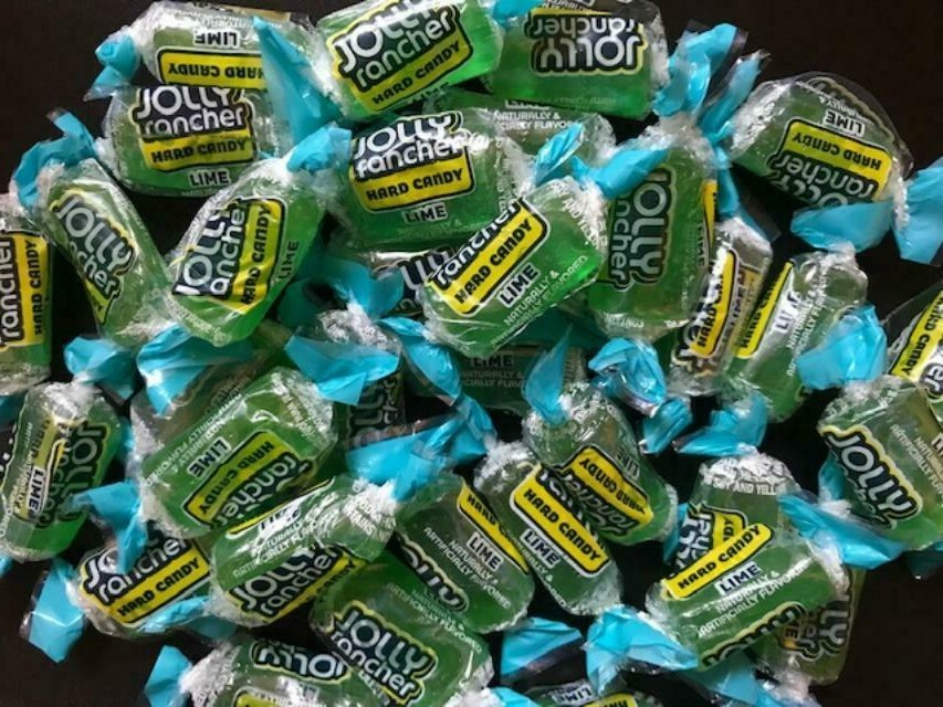 JOLLY RANCHER Hard Candy- LIME FLAVOR- BULK CANDY- 1/2 POUND