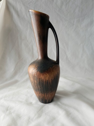 Rorstrand Vase mit hohem Henkel in eleganter Form, von Gunner Nyland, um 1950 - Bild 3 von 11