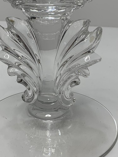 Vtg Fostoria Candleholder Baroque Crystal Glass Single Flame No Chips Or Cracks - Picture 5 of 8