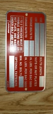 Boeing Aircraft Co UT-6930 Tag Metal Plate - 4" x 2"