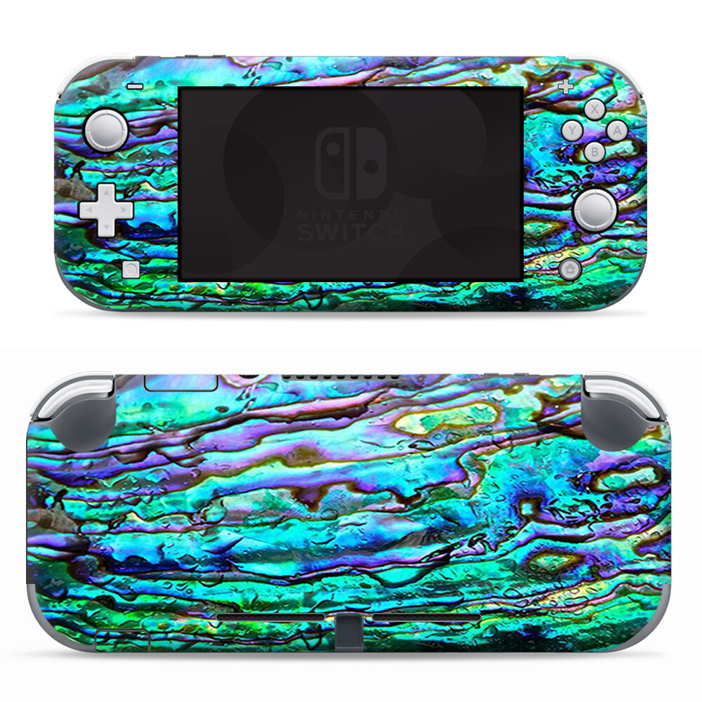 NINTENDO SWITCH LITE용 스킨 데칼 랩 - 전복 리플 그린 블루 퍼플-Freehip.co.kr